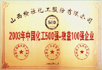 2003年中國化工500強效益100強企業(yè)